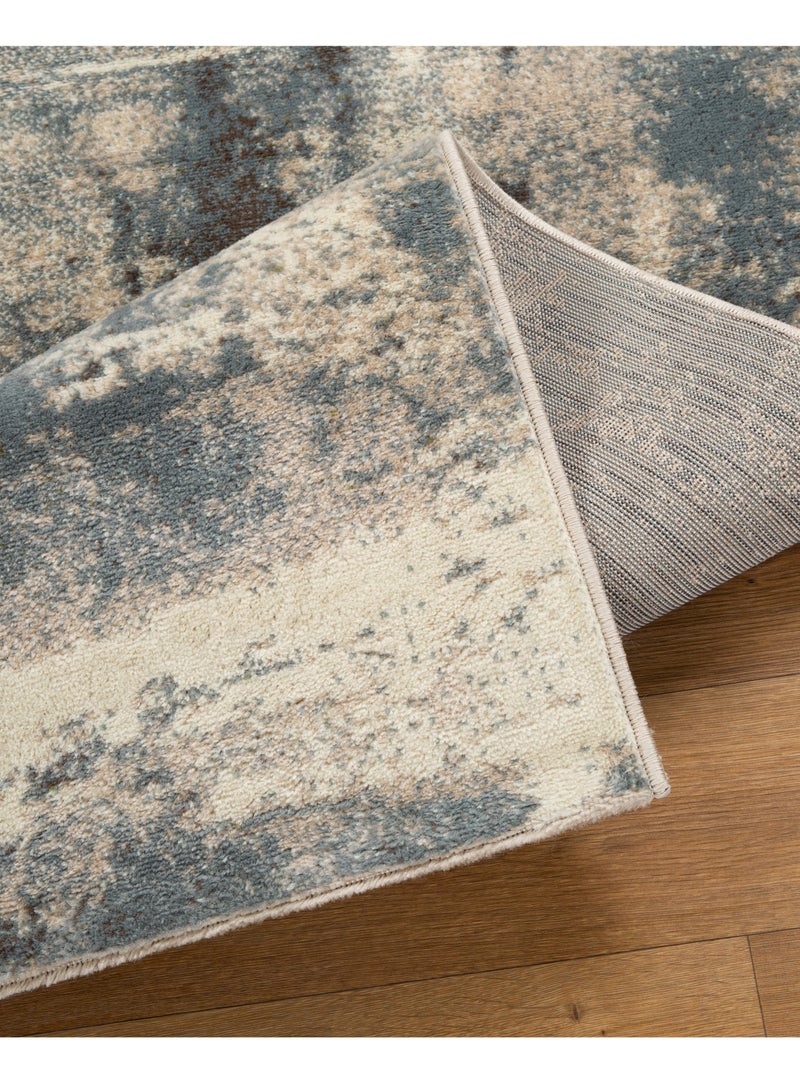 LOFT FERRERA,OUTDOOR,RUG,SOFA RUG,LIVING RUG,SIZE 160X220CMS,FABRIC,LIGHTE BEIGE,GREY,EGYPTION MADE- 7127/EC9-W  - Image 2