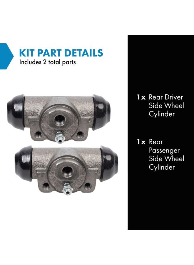 TRQ Rear Wheel Cylinder Set Driver & Passenger Side Compatible with 1980-1993 Ford Mustang 1983-1987 Thunderbird 2002-2009 Mazda B2300 2002-2007 B3000 B4000 1979-1986 Mercury Capri 1983-1988 Cougar - Image 2