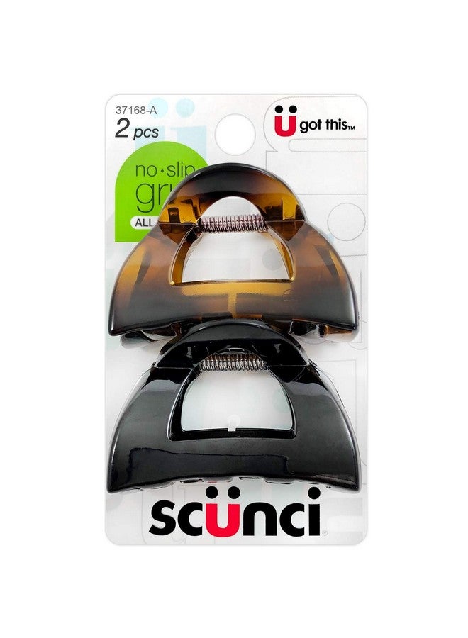 سكانشي مشابك فك Scunci No-Slip Grip مقاس 5.5 سم، للنساء والرجال، ثبات طوال اليوم، قطعتان في العبوة (عبوة واحدة إجمالاً) - Image 1