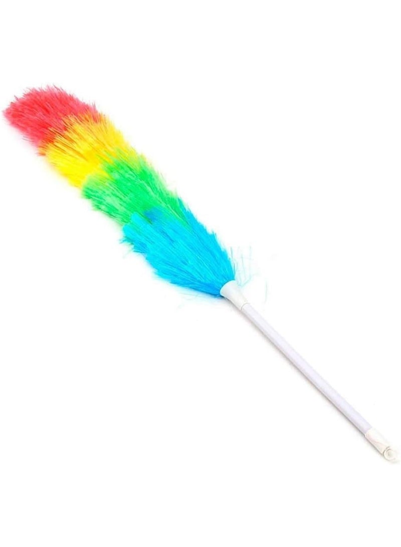 Extendable Microfiber Duster Brush – 80CM to 130CM Long Handle – Multi-Color, Washable, Anti-Static Feather Duster for Car, Home, Office – Scratch-Free, Bendable, High-Reach Cleaning Tool - Image 3