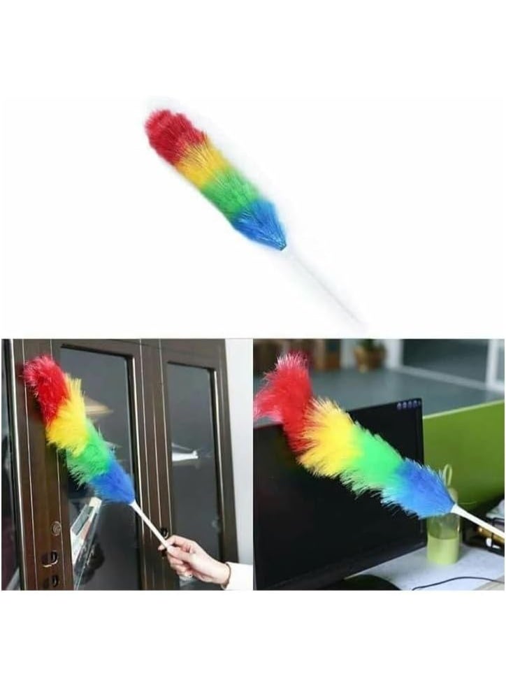 Extendable Microfiber Duster Brush – 80CM to 130CM Long Handle – Multi-Color, Washable, Anti-Static Feather Duster for Car, Home, Office – Scratch-Free, Bendable, High-Reach Cleaning Tool - Image 4
