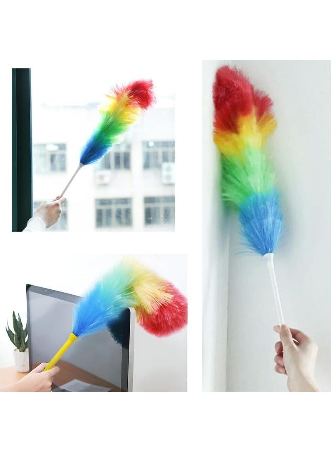 Extendable Microfiber Duster Brush – 80CM to 130CM Long Handle – Multi-Color, Washable, Anti-Static Feather Duster for Car, Home, Office – Scratch-Free, Bendable, High-Reach Cleaning Tool - Image 5
