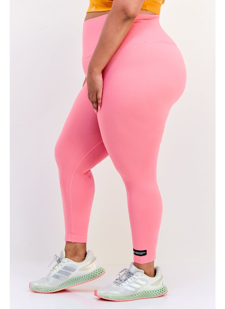 Adidas Women Plus Size Training Leggings, Rose Pink  - Image 2
