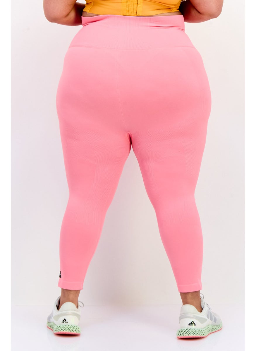 Adidas Women Plus Size Training Leggings, Rose Pink  - Image 4