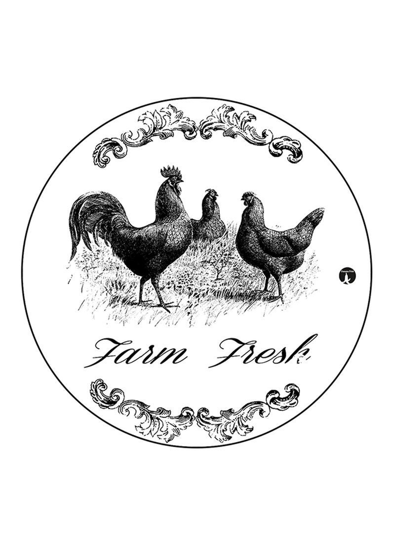 RKN Chickens Printed Pin Black/white - Image 1