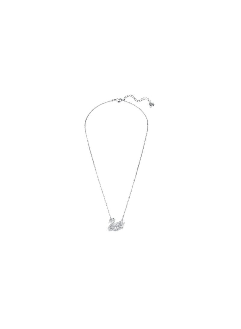 Elegant Chain Necklace 18K White Gold Plated, Adjustable Length Necklace, High-end Artificial Crystal Gemstone Pendant for Woman Daily Use, Gifts Party or Wedding - Image 5