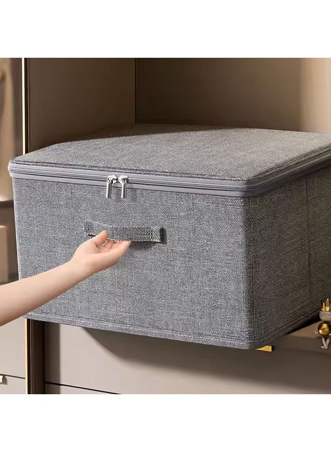 Foldable Clothes Storage Box, Large Capacity Storage Bag, Waterproof Clothes Storage Box,Storage Bins Organizer with Handle, Closet Storage Bins with Handles, Closet Shelf Organizer and Storage,Large Capacity Reinforced,for quilts, blankets, bedding,etc - Image 3