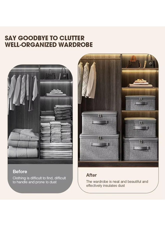 Foldable Clothes Storage Box, Large Capacity Storage Bag, Waterproof Clothes Storage Box,Storage Bins Organizer with Handle, Closet Storage Bins with Handles, Closet Shelf Organizer and Storage,Large Capacity Reinforced,for quilts, blankets, bedding,etc - Image 4