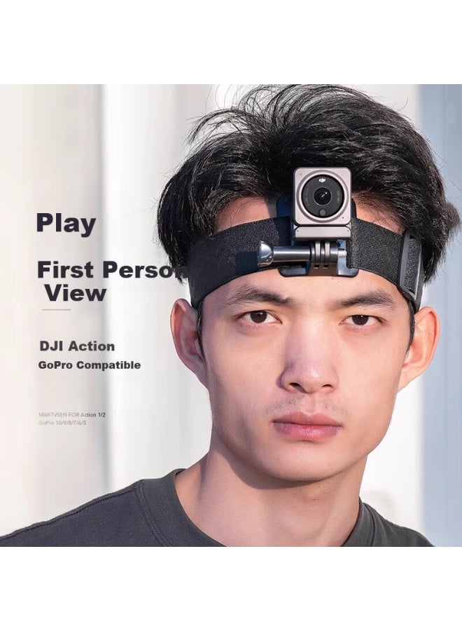 Jowoye Head-mounted Phone Holder Sports Camera Dji 360 Immersive Tiktok Video Recording First-person View Video Angle Driving Car Fixed Top Headband Fishing Wearable Bracket - Image 2