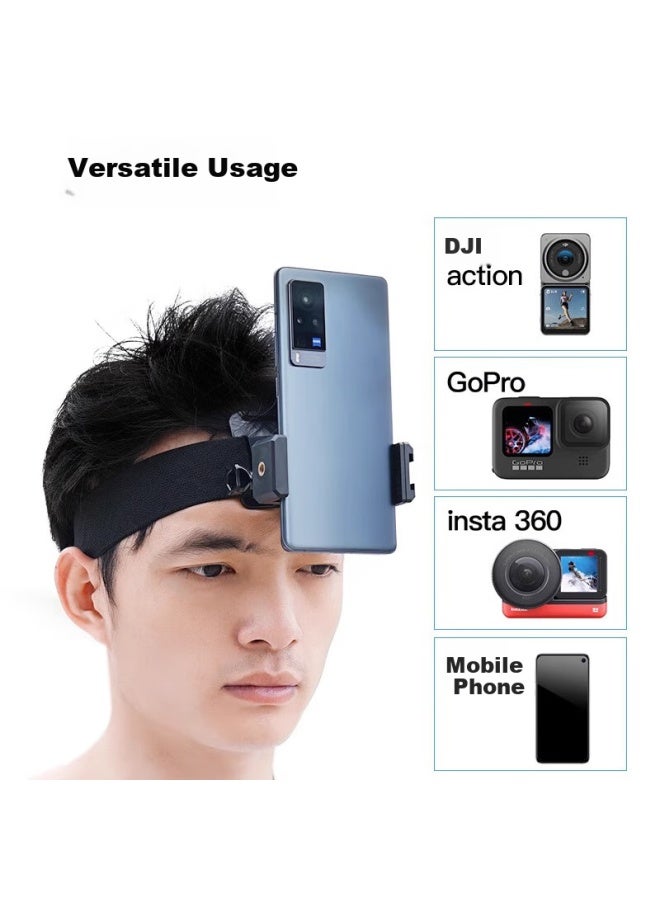Jowoye Head-mounted Phone Holder Sports Camera Dji 360 Immersive Tiktok Video Recording First-person View Video Angle Driving Car Fixed Top Headband Fishing Wearable Bracket - Image 5