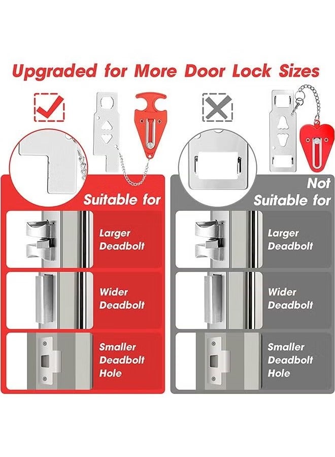 Portable Door Lock, Home Security Door Locker Travel Lockdown Locks for Traveling Hotel Home Apartment College - Image 3
