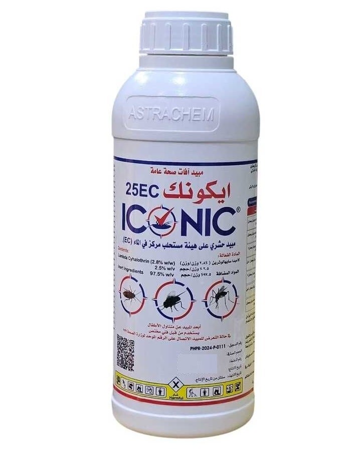 ايكونيك ايكونك 25 اي سى لمكافحة الحشرات والصراصير والذباب والبعوض 1 لتر