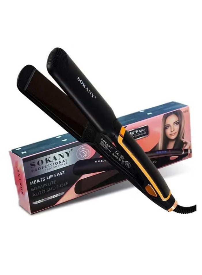 sokany SK-966 Hair Straightener -Black - Image 1