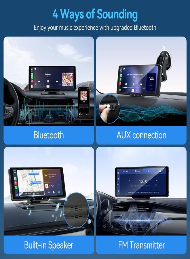 Carpeer Portable Carplay Screen for Car, 10.26" Wireless Carplay & Android Auto Car Play Touchscreen with 1080P Backup Camera,GPS Navigation,Voice Control,5.0 Bluetooth (10.26inch) - Image 5