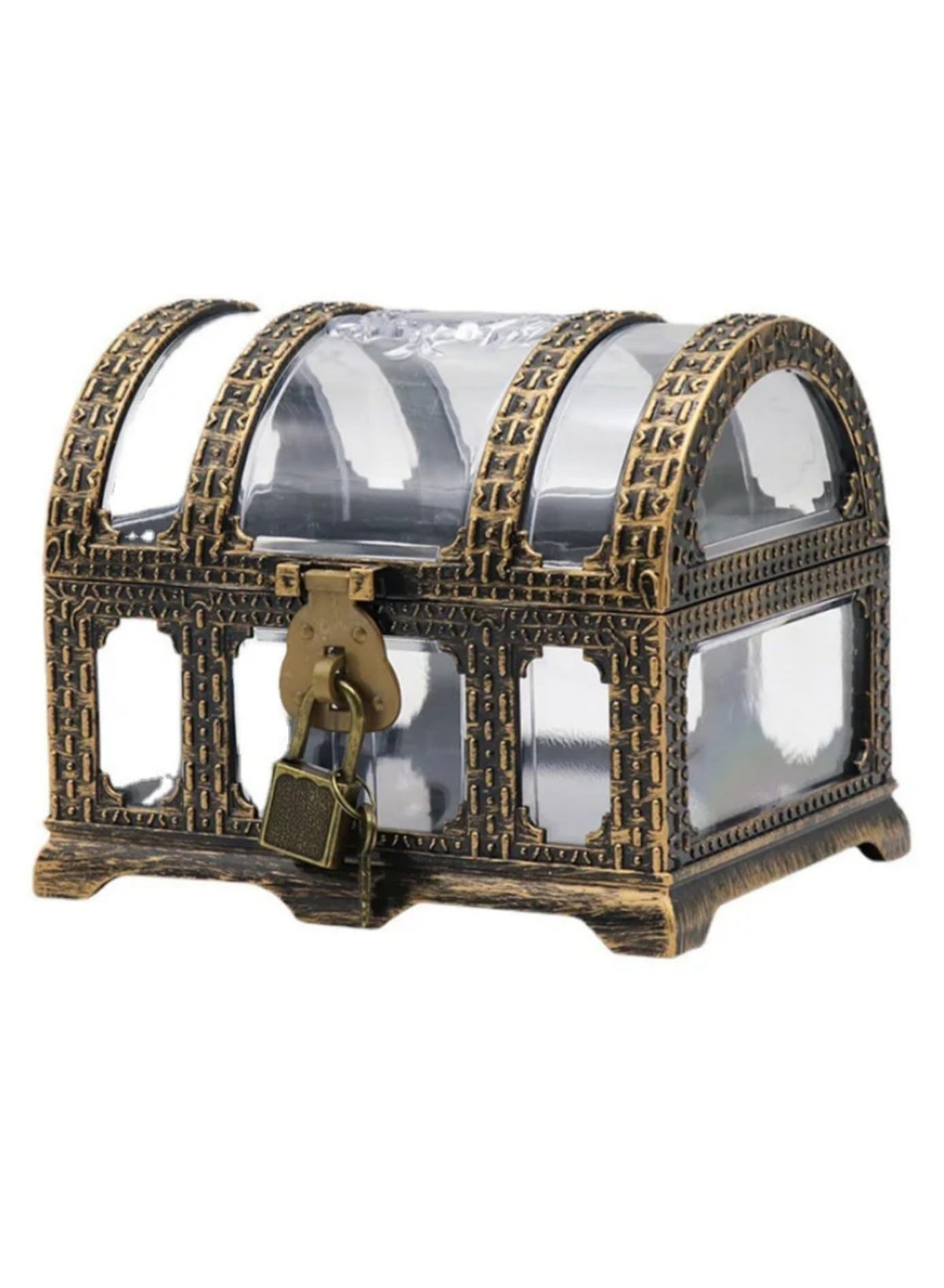 Generic 1PCS Clear Pirate Treasure Chest Jewelry Box Durable Plastic ...