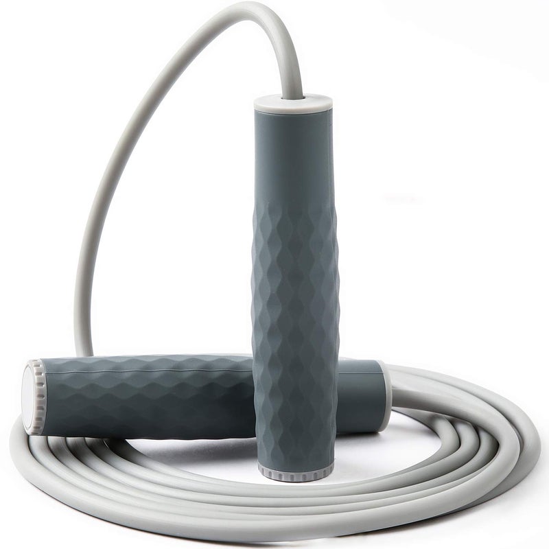 Proud Panda Weighted Jump Rope Workout 1LB Professional Skipping Rope with Adjustable Length&Silicone Comfortable Grips,Heavy Jumpropes Adults Fitness Women Men Kids,Cardio Boxing Endurance Training Exercise-Blue - Image 1