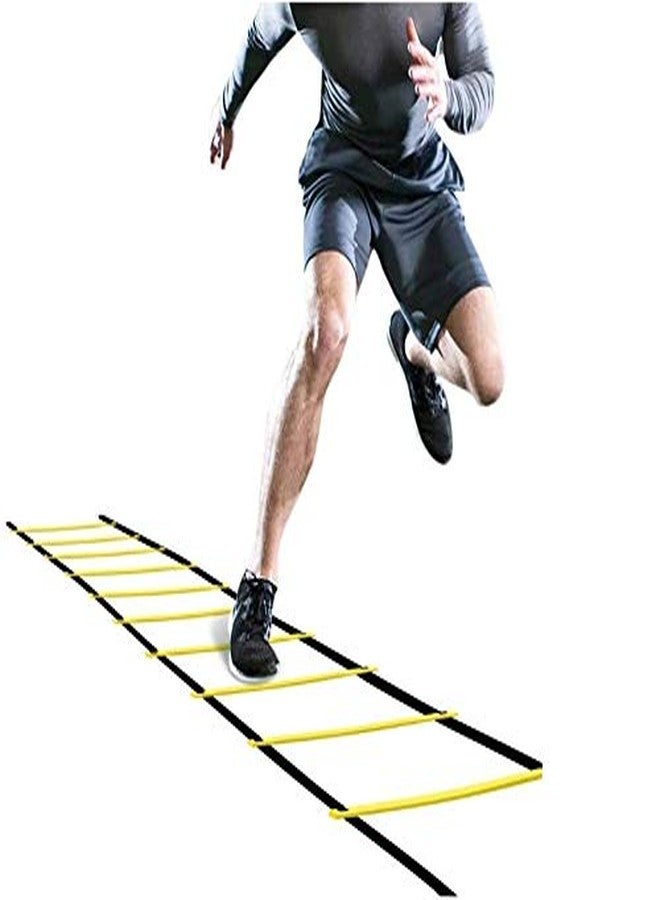 VICTORY Agility Ladder 5 Meter Speed Training Ladder with 10 Adjustable Rungs Speed Training Ladder for Men and Women Ideal for Soccer, Football & Sports Training with Heavy Duty Carry Bag (Yellow) - Image 2