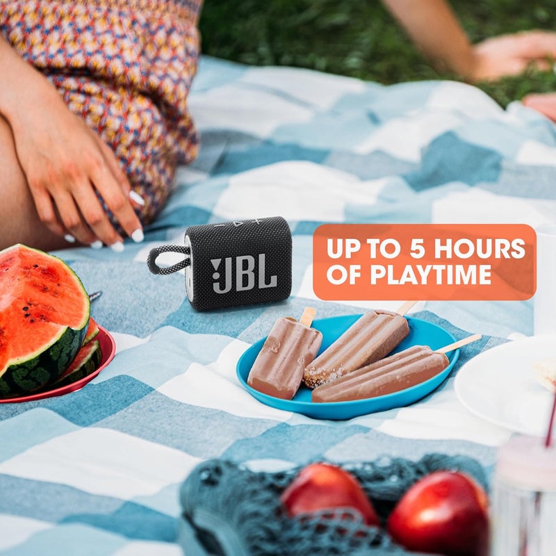 JBL Go 3 - Portable Mini Bluetooth Speaker, big audio and punchy bass, IP67 waterproof and dustproof, 5 hours of playtime, speaker for home, outdoor and travel (Red) - Image 5