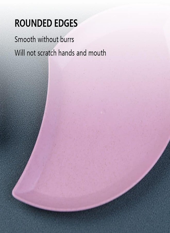 Clovis Wheat Straw Petal Plate Set - Creative Snack, Fruit, and Dessert Dishes with Spit Bone Tray, Ideal for Candy, Kitchen Accessories, Moon Design Serving Tray (Mix, Set of 6, 18 x 11.3 x 2.5 CM) - Image 4