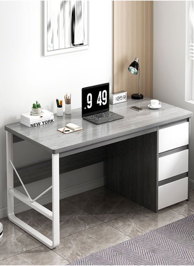 JCB CHIC - White Desk with 3 Drawers Storage, Computer Small Desk with File Drawer and Hutch, Student Desk Kids Desk for Bedroom, Home Office - Image 1