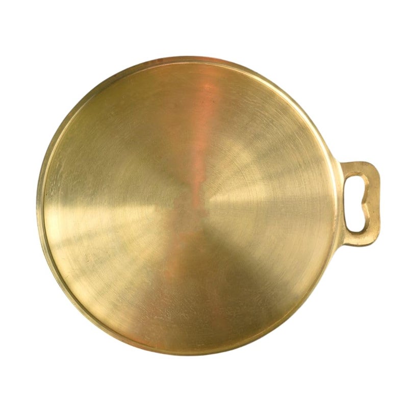 NUTRION Bronze Tawa Traditional Indian Cooking PanTawa for RotiDosaTortillaPizzaParathaAppamPancake with HealthBoosting Properties Medium25 Cm