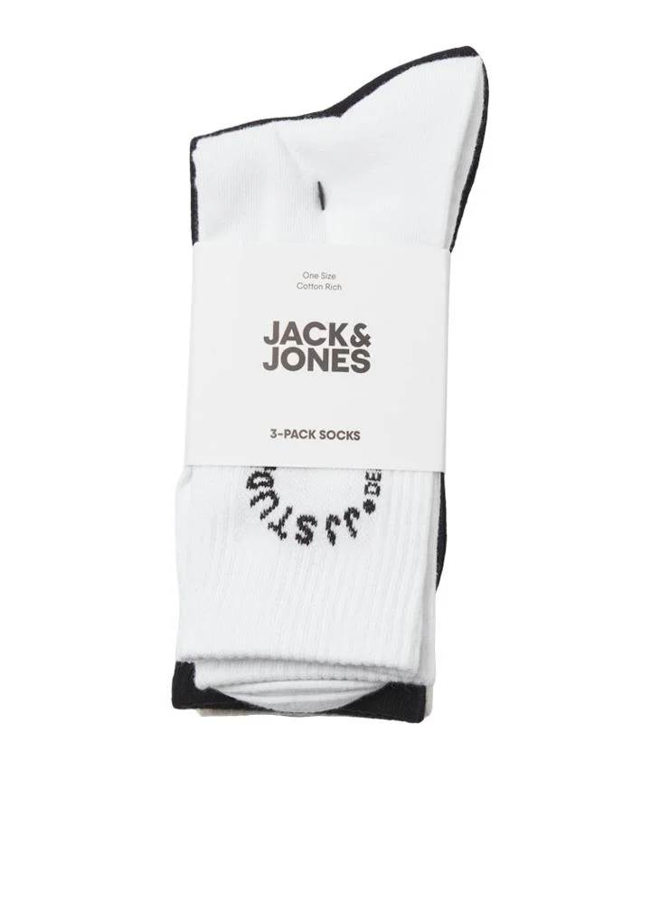 جاك اند جونز Jacmarcus 3 Pack Tennis Crew Socks