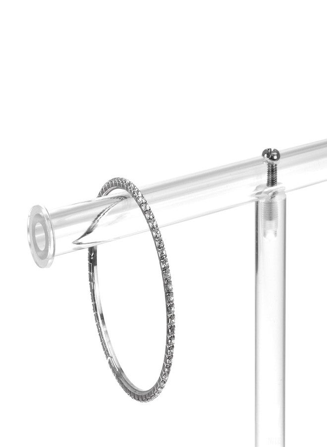 MOOCA Deluxe Clear Acrylic Jewelry Organizer, 2 Tier T-Bar Bracelet Holder, Acrylic Necklace Holder, Jewelry Holder, Jewelry Organizer Stand, Premium Quality with Enhanced Transparency - Image 5