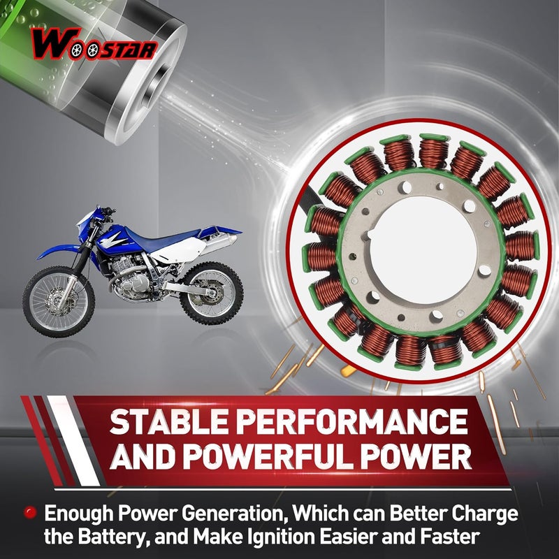 WOOSTAR 18 Coil 7 Wire Stator Magneto Replacement for Suzuki DR650 1996-2016 XF650 Freewind 1997-2001 - Image 5