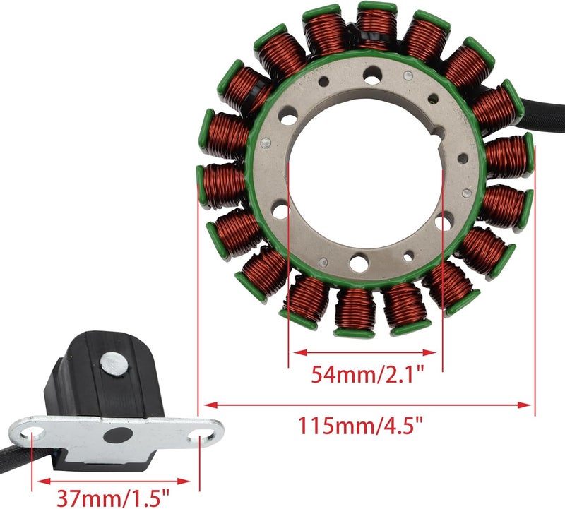 WOOSTAR 18 Coil 7 Wire Stator Magneto Replacement for Suzuki DR650 1996-2016 XF650 Freewind 1997-2001 - Image 2