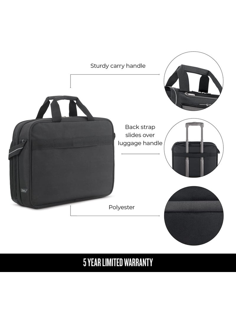 Solo Solo New York Empire 173Inch Laptop Briefcase TSA Friendly BlackGrey  - Image 4
