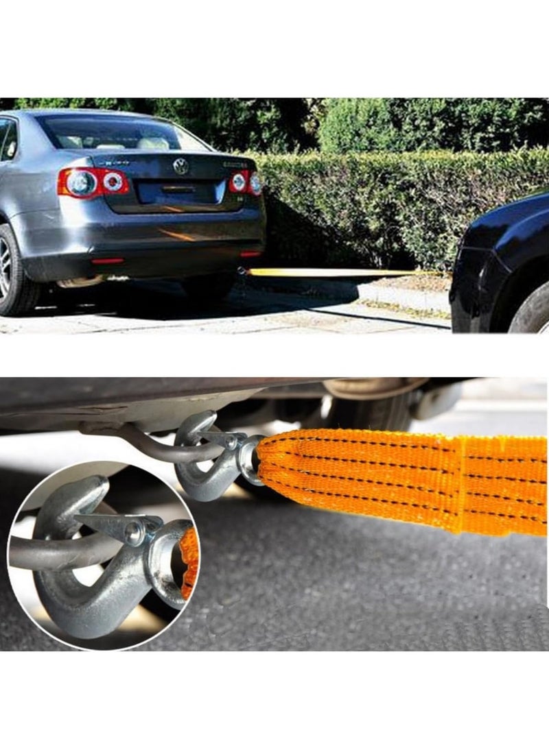 RATSAW Car Tow Rope 4 Meters Thick Strong Nylon Tow Rope High Strength Emergency Towing Rope Cable Cord Heavy Duty Recovery Securing Rope with Hooks - Image 3