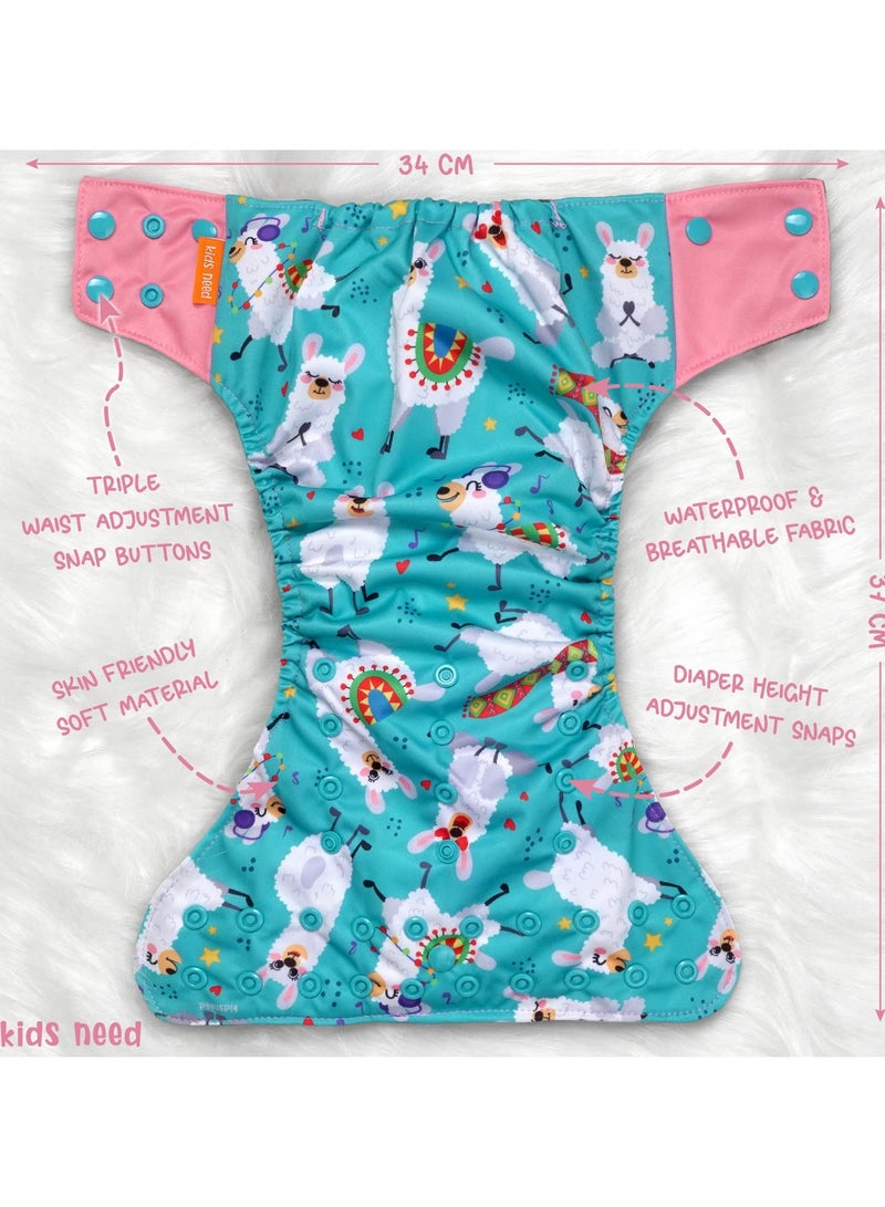kids need Side Leakage Proof cloth diapers for babies 0 to 3 years combo high absorbent 1 reusable diaper 2 insert pack (5-18kg) washable diapers pocket liners cover adjustable freesize 58 - Image 3