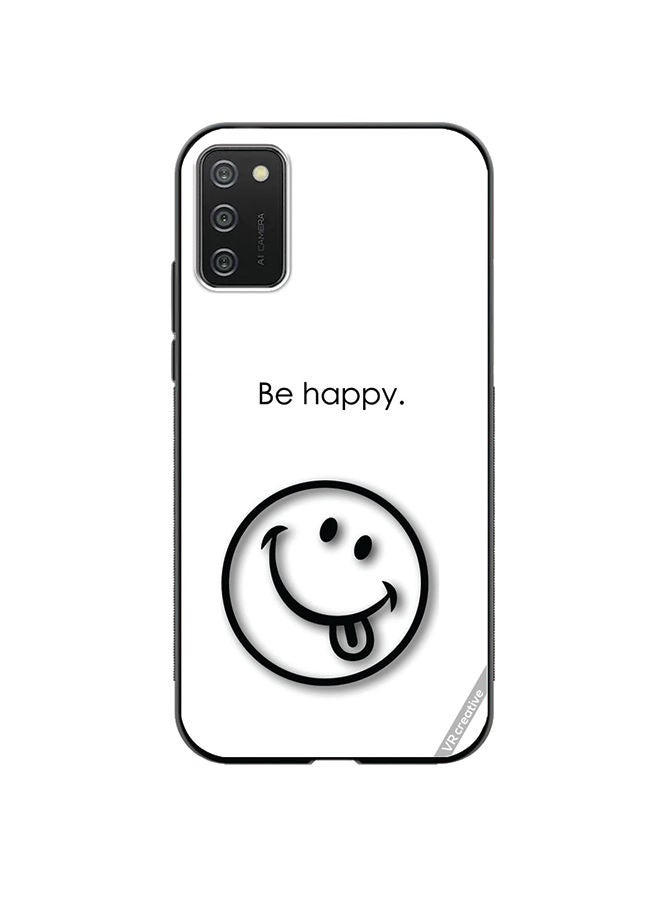 VR CREATIVE Protective Case Cover For Samsung Galaxy A03s Be Happy Design Multicolour - Image 1
