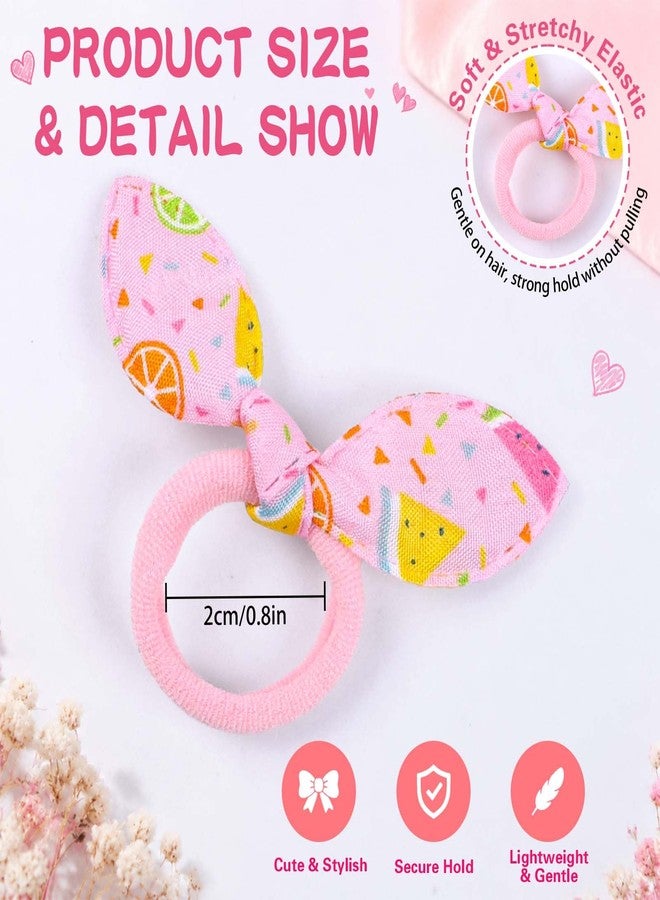 Yaopelky 50Pcs Dog Hair Bows with Elastic Bands Cute Pet Hair Ties Topknot Bows for Small Dogs No Hurt Bowknots for Yorkie Maltese Puppy Grooming Accessories (Fruit Printed) - Image 4