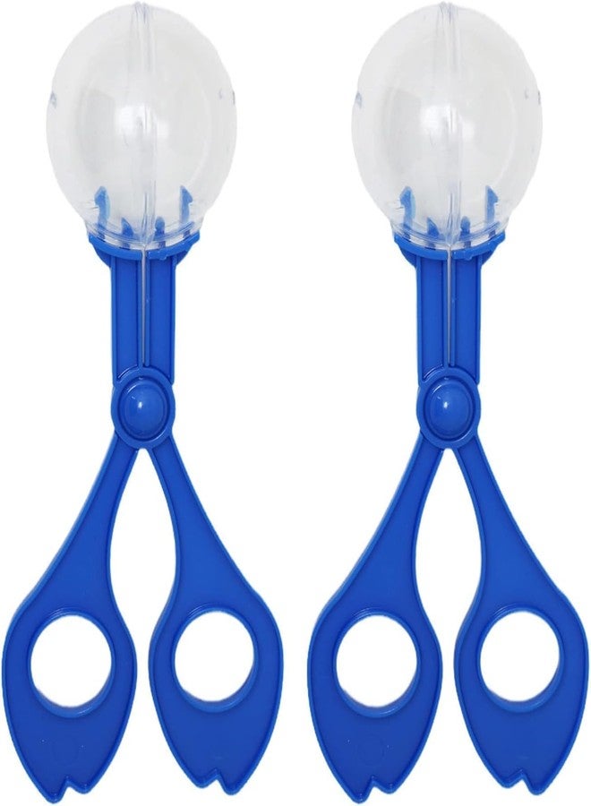 Bwexxt 2 Pcs Blue Fine Motor Skill Tool, Scoopers for Nature Exploration ObservationHand-Eye Coordination Plastic Scissor Clamp Small Butterfly Clip, Fine Motor and Sensory, Sand Box Tool - Image 1