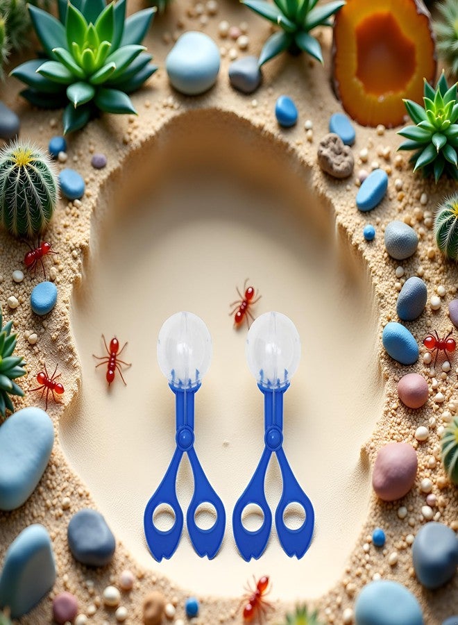 Bwexxt 2 Pcs Blue Fine Motor Skill Tool, Scoopers for Nature Exploration ObservationHand-Eye Coordination Plastic Scissor Clamp Small Butterfly Clip, Fine Motor and Sensory, Sand Box Tool - Image 4