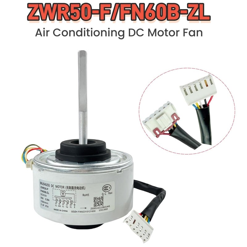 IXGPUTS Air Conditioning Motor FN60B-ZL ZWR50-F DC Brushless Fan Motor, DC310V 50W 0.28A 1500r/min for Gree Air Conditioning DC Motor Fan FN60B-ZL ZWR50-F - Image 2