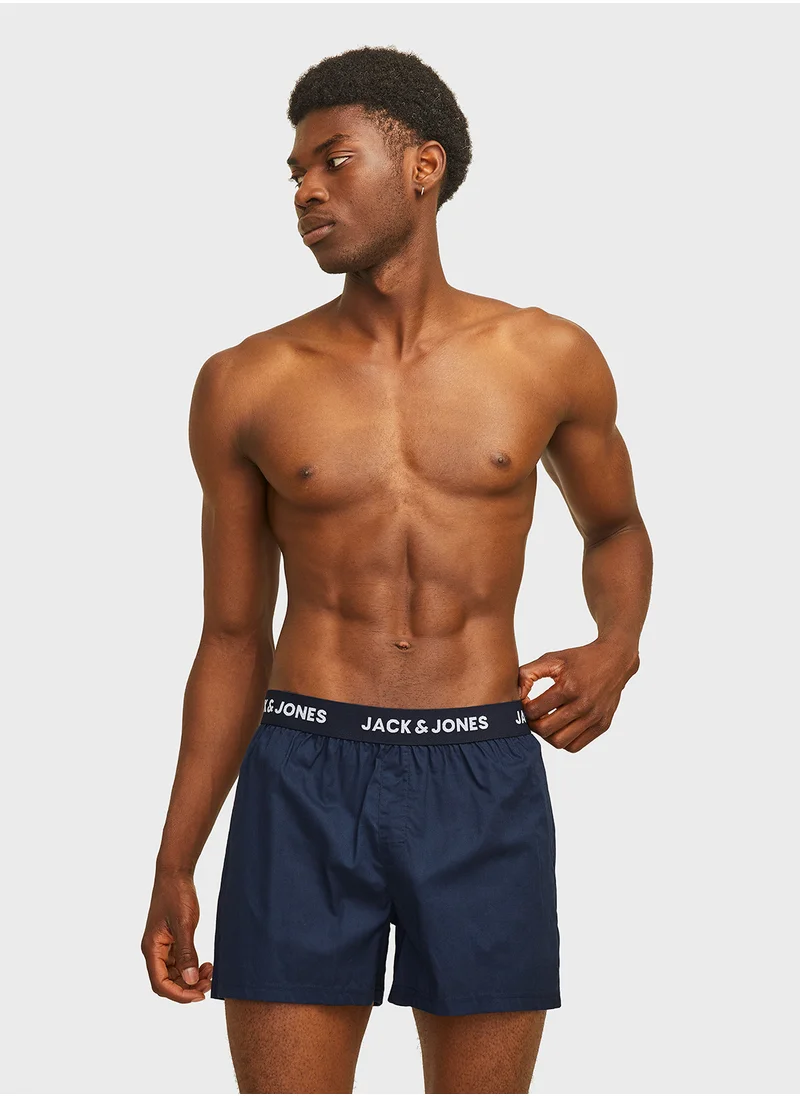 جاك اند جونز Jacjackson 3 Pack Logo Band Trunks