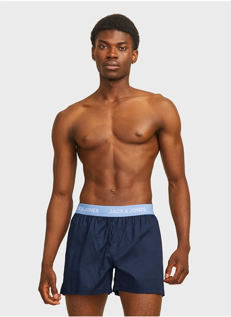 جاك اند جونز Jacjackson 3 Pack Logo Band Trunks
