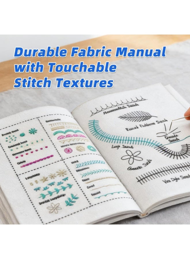 Arabest New Embroidery Stitch Book Kit,Portable All Scenario Embroidery Stitch Book,Comes with a Complete Toolkit and Instructional Tutorial, Mother's Day Gift for Beginners， Craft Lovers (1 PCS) - Image 3