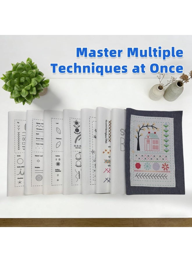 Arabest New Embroidery Stitch Book Kit,Portable All Scenario Embroidery Stitch Book,Comes with a Complete Toolkit and Instructional Tutorial, Mother's Day Gift for Beginners， Craft Lovers (1 PCS) - Image 4