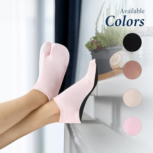 Footmate Women Toe Cotton Socks (Pack of 5) with Waterproof Sponge Bottom Footcover Toe Socks for Women (Free Size) Provide Durable, Soft & Ultimate Comfort Colour- Skin - Image 4