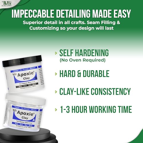 Aves Apoxie Clay - 2 Part Self Hardening Modeling Clay - 1 Pound White - Image 5