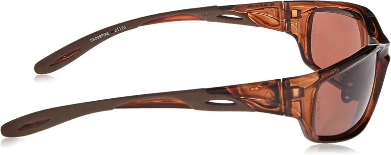 Crossfire Infinity 21126 Premium Safety Glasses with HD Brown Polarized Lens and Crystal Brown Frame - Image 3