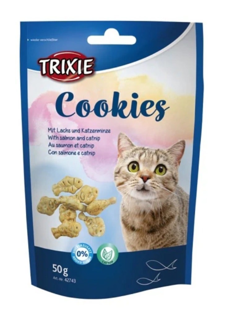 تريكسي - كوكيز مع سمك السلمون والنعناع البري للقطط - 50 جرام - Image 1