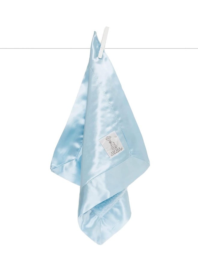Little Giraffe Little Giraffe Chenille Satin Blanky (Blue)  - Image 1
