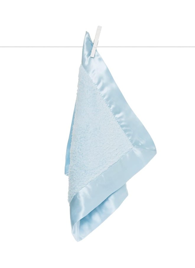Little Giraffe Little Giraffe Chenille Satin Blanky (Blue)  - Image 2