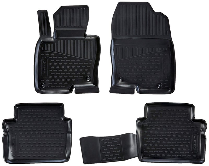 Element EXP.ELEMENT3330210k Custom-Fit Premium Anti-Slip Rubber Floor Mats for Mazda CX-5 Year 17-20 Black - Image 1
