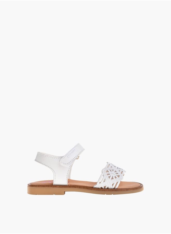 Pablosky Girls Strap Sandals With Hook And Loop Closure  - Image 1
