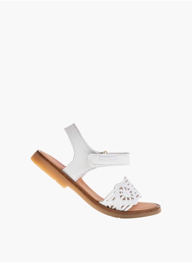 Pablosky Girls Strap Sandals With Hook And Loop Closure  - Image 5